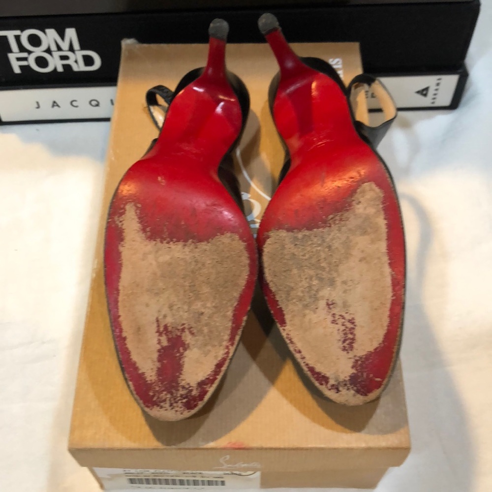 Christian Louboutin Leather Slingbacks Size 36.5 - Picture 6 of 6